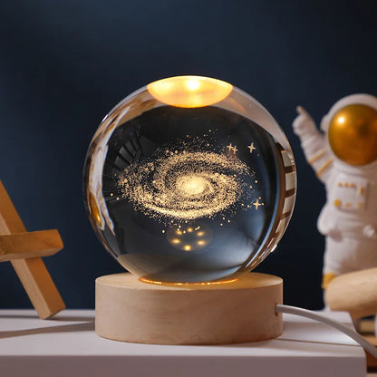 Glass Globe LED Warm Night Lamp