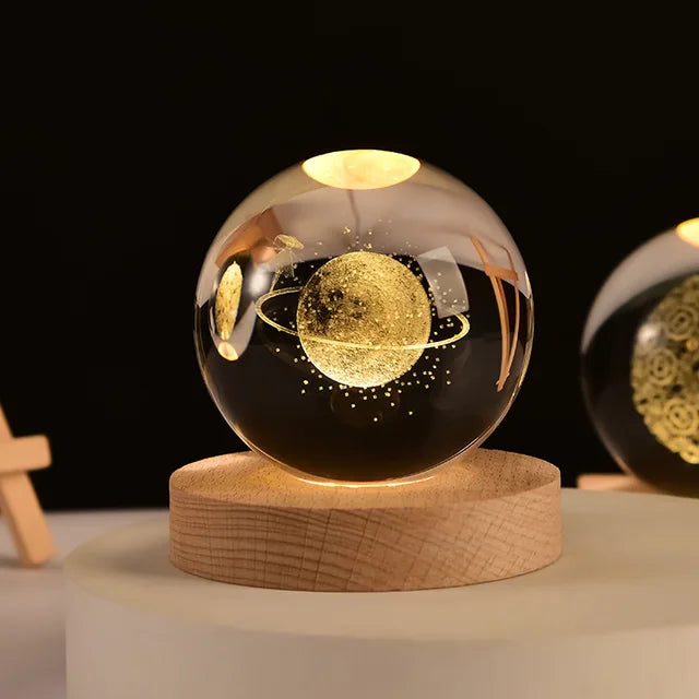 Glass Globe LED Warm Night Lamp