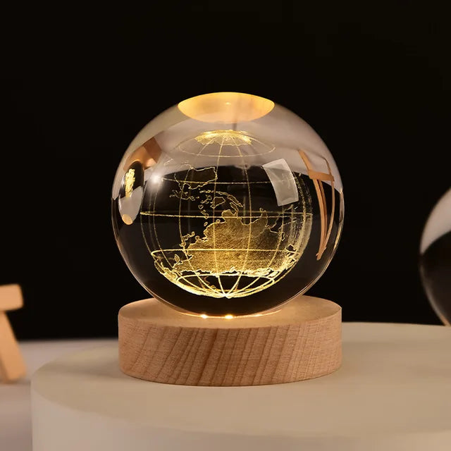 Glass Globe LED Warm Night Lamp