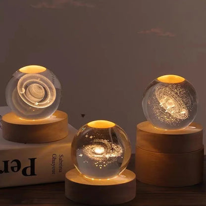 Glass Globe LED Warm Night Lamp