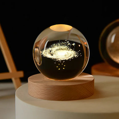 Glass Globe LED Warm Night Lamp