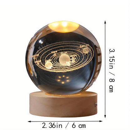 Glass Globe LED Warm Night Lamp