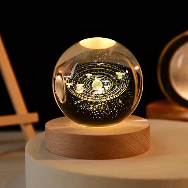 Glass Globe LED Warm Night Lamp